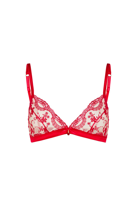 Juliette Red Triangle Bra